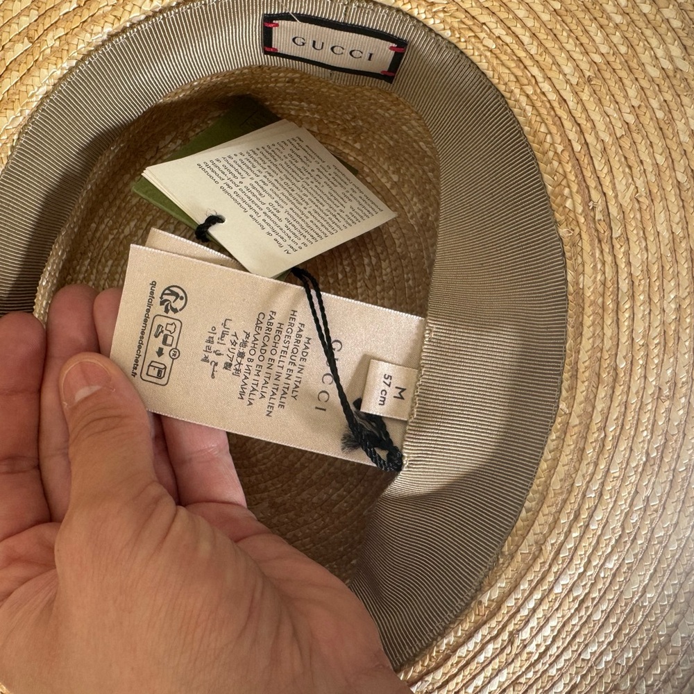 Gucci white ribbon hat - Picture 6 of 8